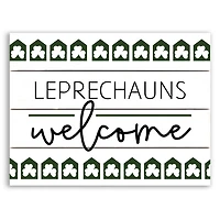 Leprechauns Welcome Wall Plaque