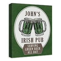 Personalized Irish Pub Sign Canvas Art Print