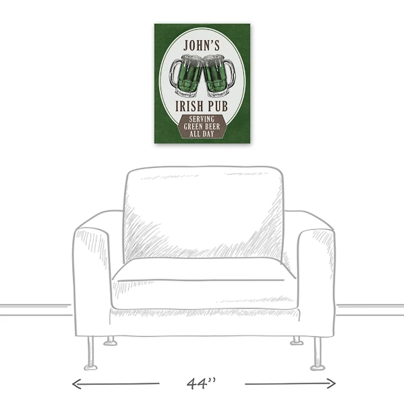 Personalized Irish Pub Sign Canvas Art Print