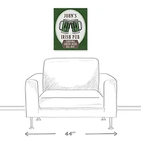 Personalized Irish Pub Sign Canvas Art Print
