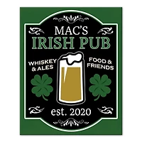 Personalized Irish Pub Established Canvas Print