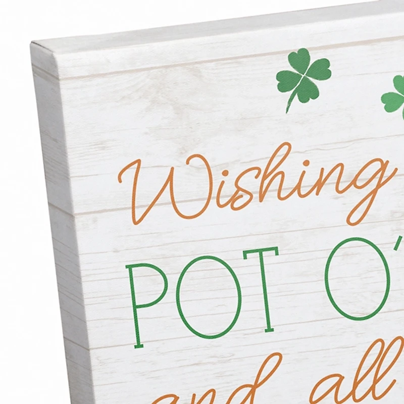 Personalized Pot o Gold and Love Canvas Art Print