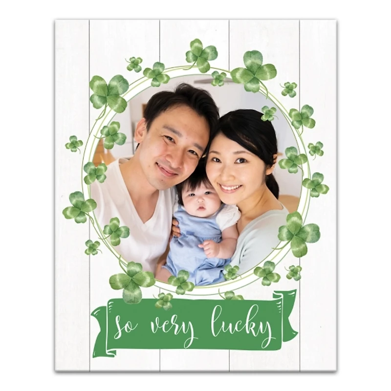 Personalized Leprechaun Clovers Canvas Art Print