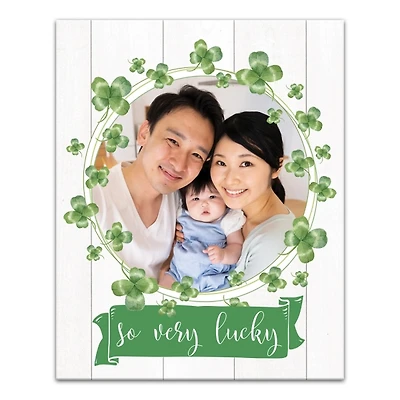 Personalized Leprechaun Clovers Canvas Art Print