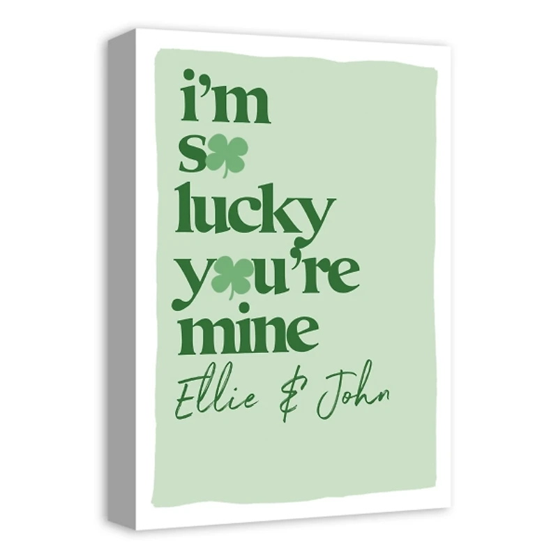Personalized So Lucky Canvas Art Print