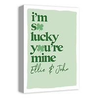 Personalized So Lucky Canvas Art Print