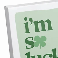 Personalized So Lucky Canvas Art Print