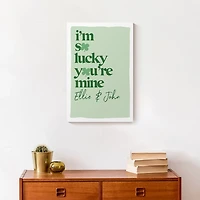 Personalized So Lucky Canvas Art Print