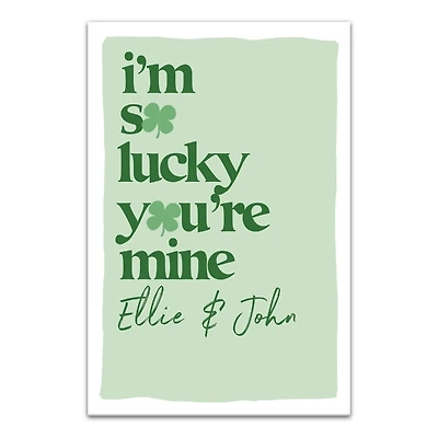 Personalized So Lucky Canvas Art Print