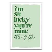 Personalized So Lucky Canvas Art Print