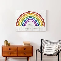 Personalized Rainbow Clovers Canvas Art Print