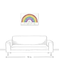 Personalized Rainbow Clovers Canvas Art Print