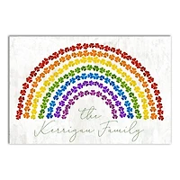 Personalized Rainbow Clovers Canvas Art Print