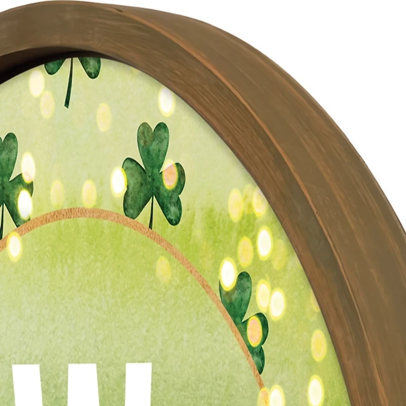 Personalized Glowing Clover Wall Plaque