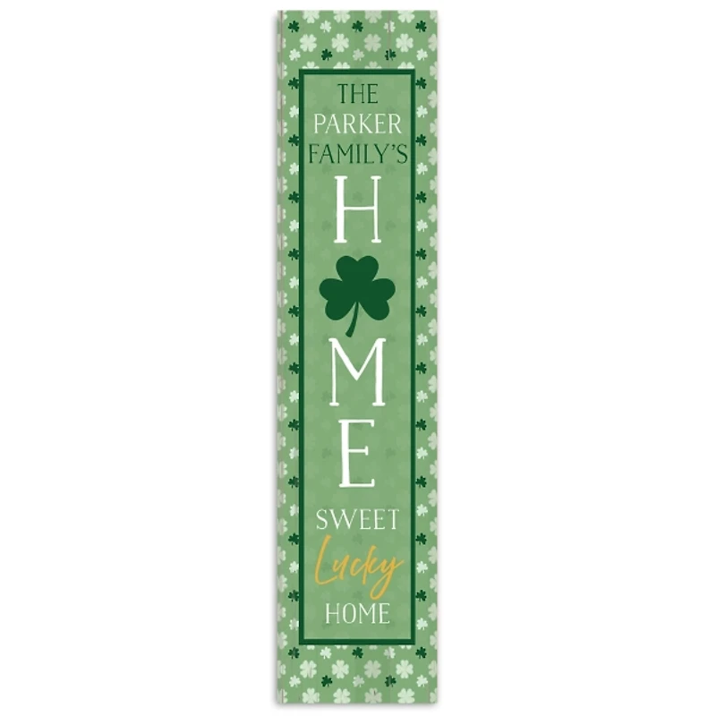 Personalized Home Sweet Lucky Home Porch Board