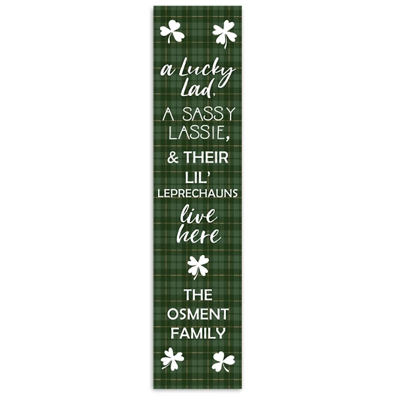 Personalized Lucky Lad & Sassy Lassie Porch Board