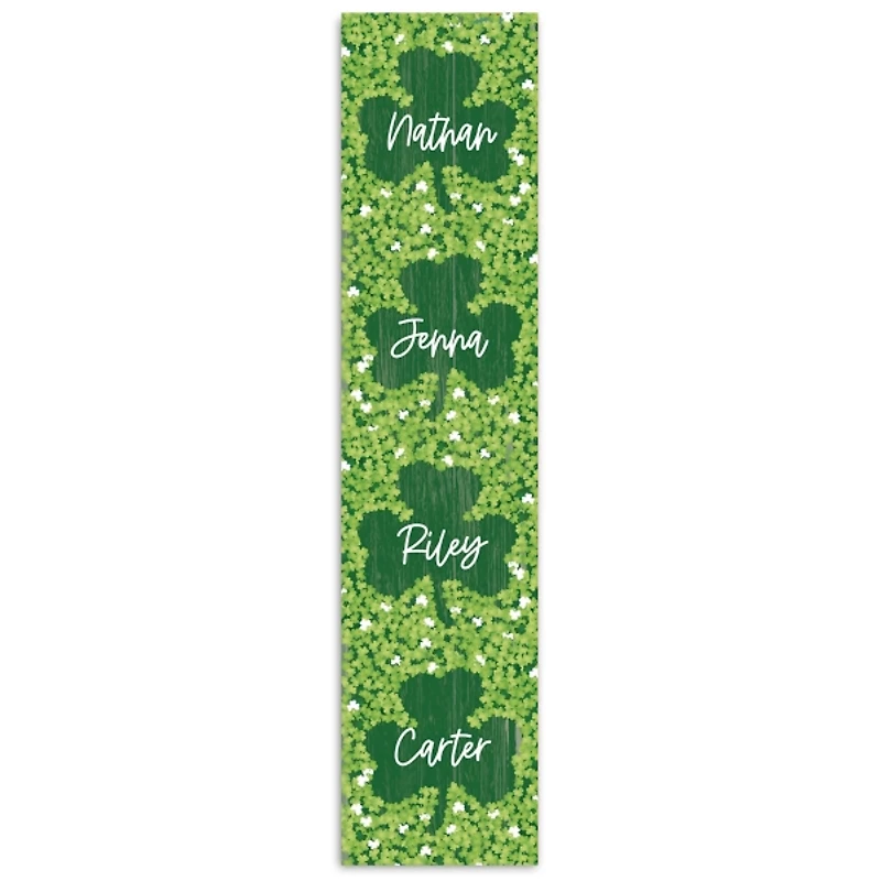 Personalized Clover Names Porch Board