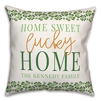Home Sweet Lucky Home Personalized Pillow