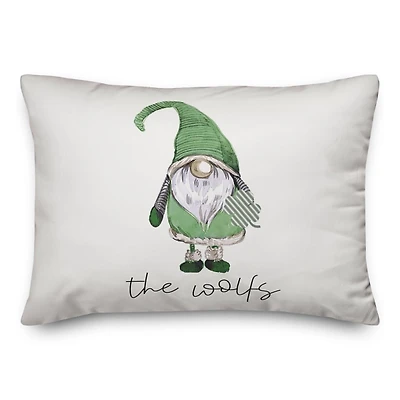 Shamrocks and a Gnome Personalized Pillow