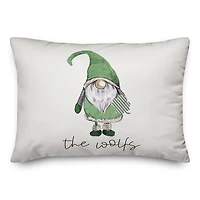 Shamrocks and a Gnome Personalized Pillow
