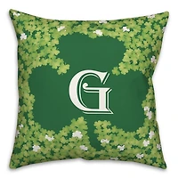 Personalized Monogram Shamrock Encompassed Pillow