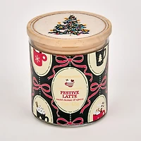 Festive Latte Embroidered 2-Wick Jar Candle