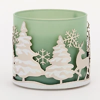 Silver Trees 3-Wick Jar Candle Holder