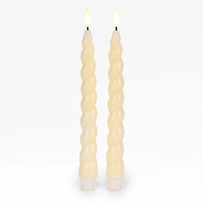 LED Twisted Taper Candles
