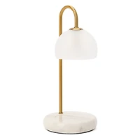 Faux Marble Base Candle Warmer Lamp with Timer
