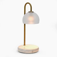 Faux Marble Base Candle Warmer Lamp with Timer