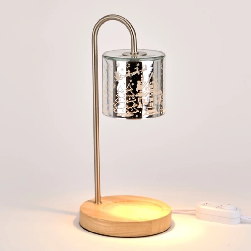 Silver Holiday Icons Candle Warmer Lamp