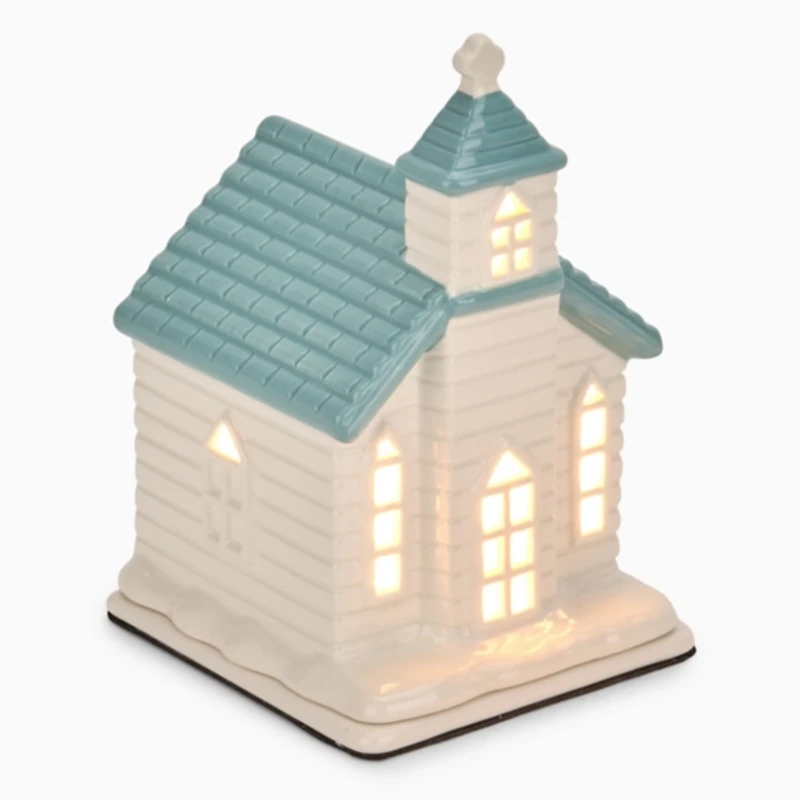 Blue and White Church Wax Warmer