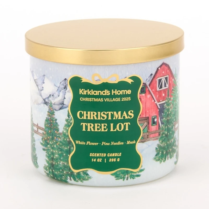 Christmas Village Christmas Tree Lot Jar Candle