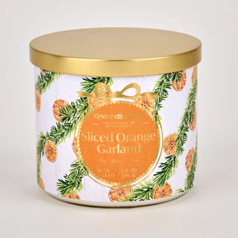Sliced Orange Garland 3-Wick Jar Candle