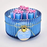 Christmas Joy Shaped 3D Triple Wick Jar Candle