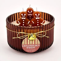 Cinnamon Buns Shaped 3D Triple Wick Jar Candle