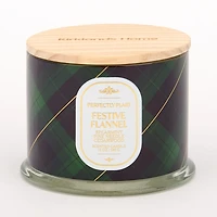 Green Plaid Festive Flannel 3-Wick Jar Candle