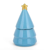 Christmas Joy Blue Tree 1-Wick Jar Candle