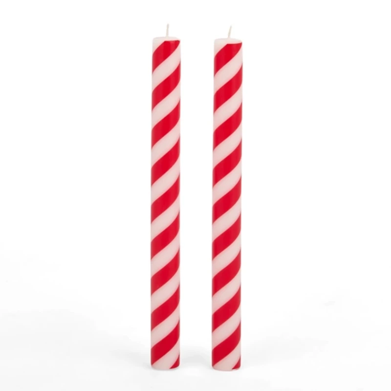 Stripe Taper Candles