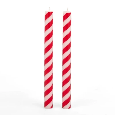 Stripe Taper Candles