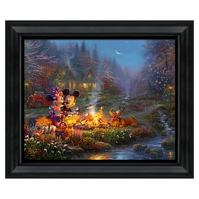 Disney Mickey & Minnie Campfire Canvas Art Print