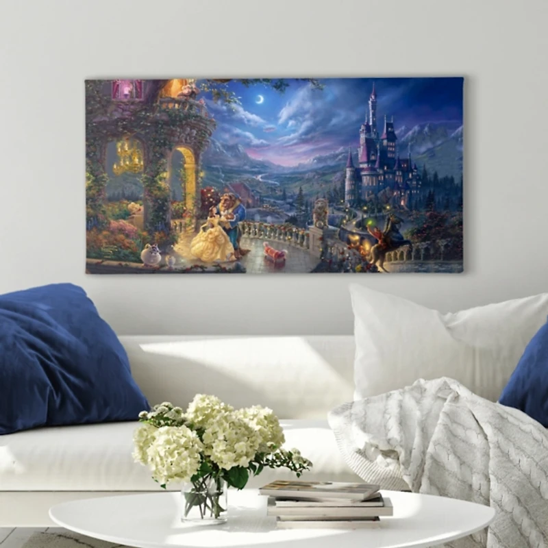 Disney Beauty and Beast Moonlight Canvas Art Print
