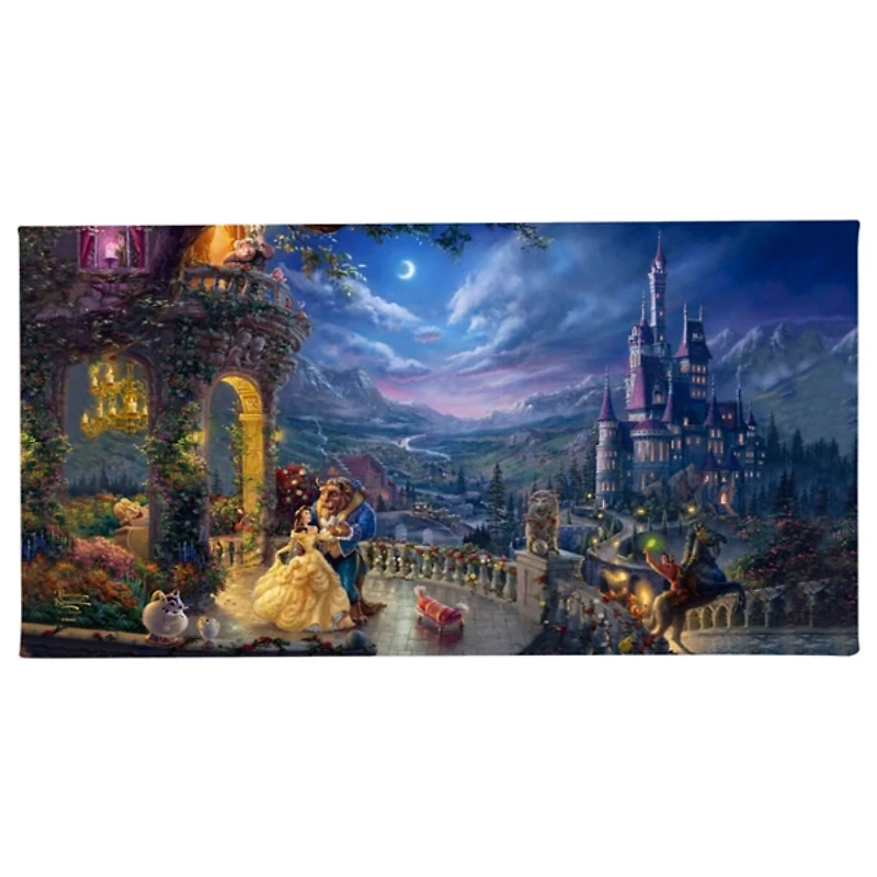 Disney Beauty and Beast Moonlight Canvas Art Print