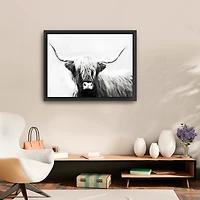 Highland Longhorn Framed Canvas Art Print