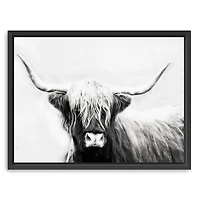 Highland Longhorn Framed Canvas Art Print