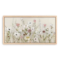 Blooming Around Natural Framed Canvas Art