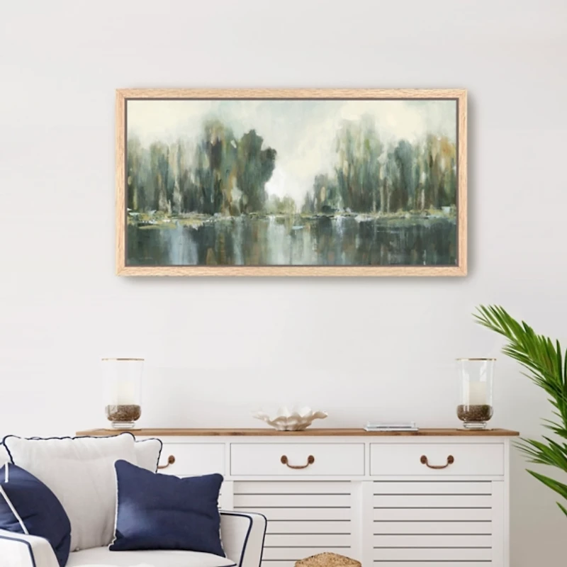 Abstract Treeline Framed Canvas Art Print