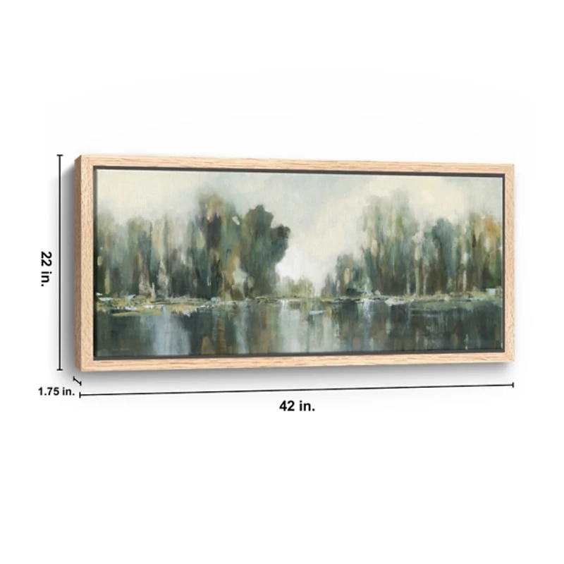 Abstract Treeline Framed Canvas Art Print