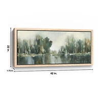 Abstract Treeline Framed Canvas Art Print