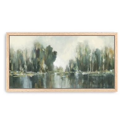 Abstract Treeline Framed Canvas Art Print